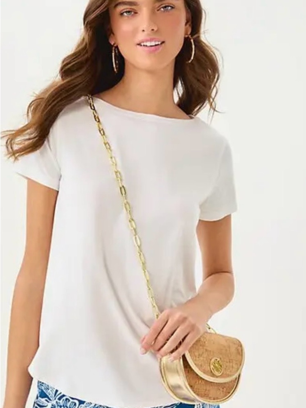 Lilly Pulitzer NWT Camille Cork Belt Bag color Natural - Picture 2 of 9